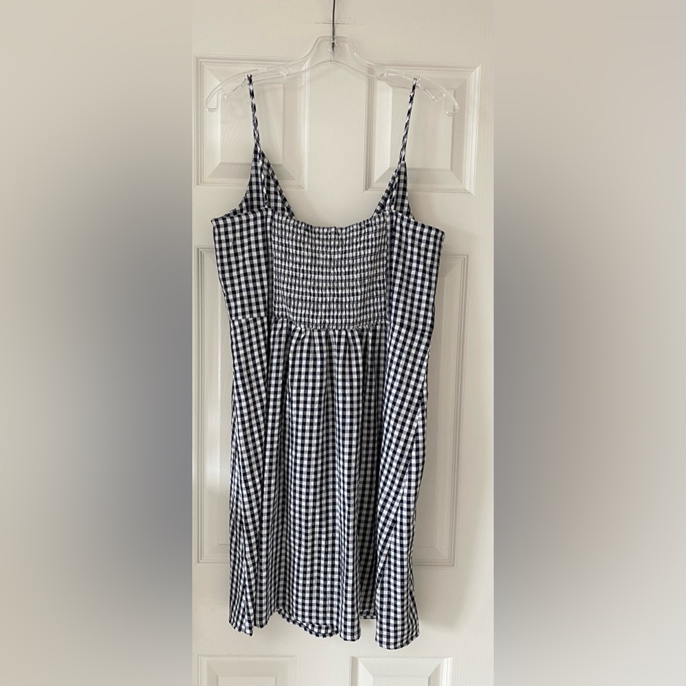 NWT Loft Gingham Twist Cutout Cami Dress Size 16 - Picture 4 of 5